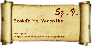 Szakáts Veronika névjegykártya