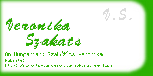 veronika szakats business card